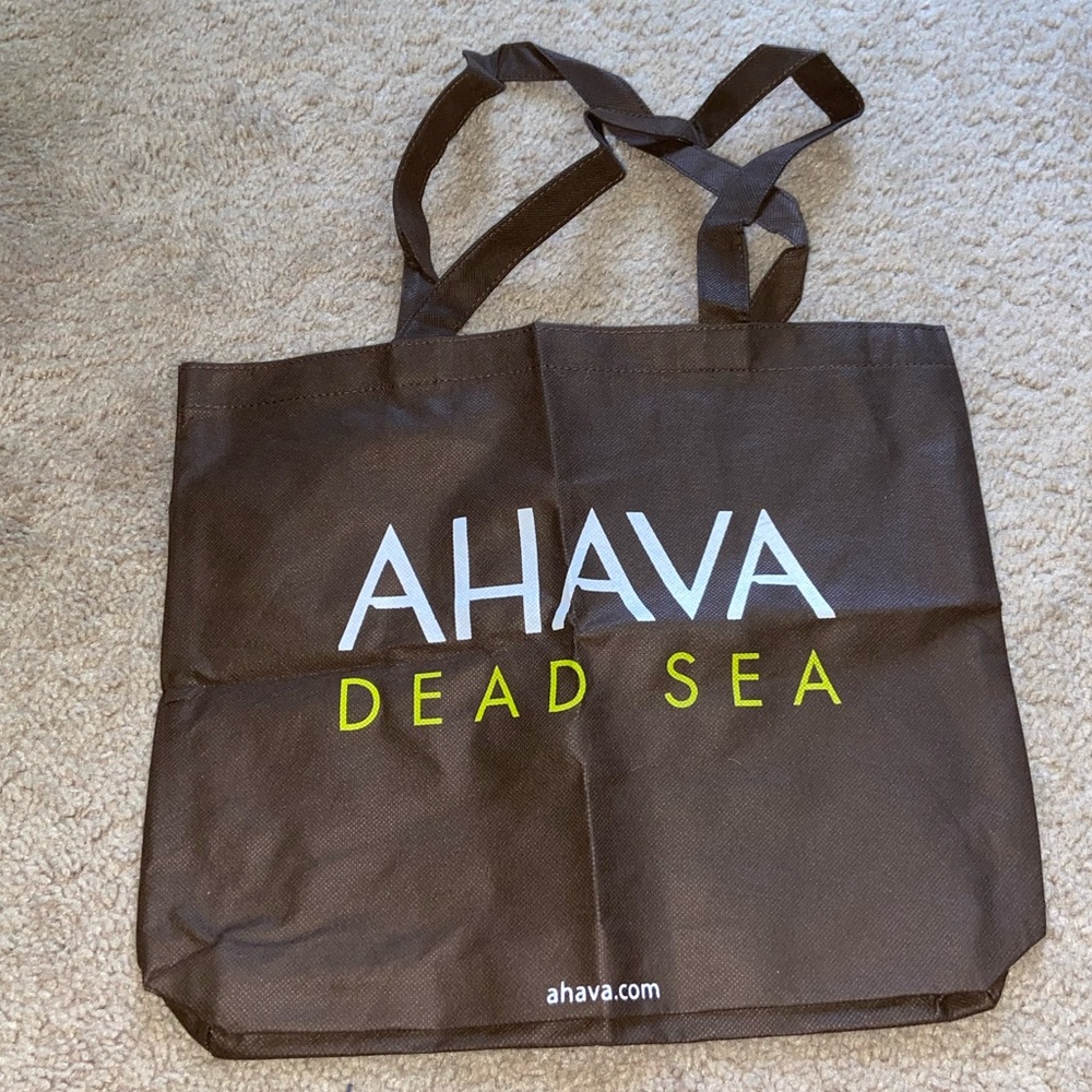 🌟AHAVA Dead Sea Reusable Solid Brown Tote With Logo Size Medium